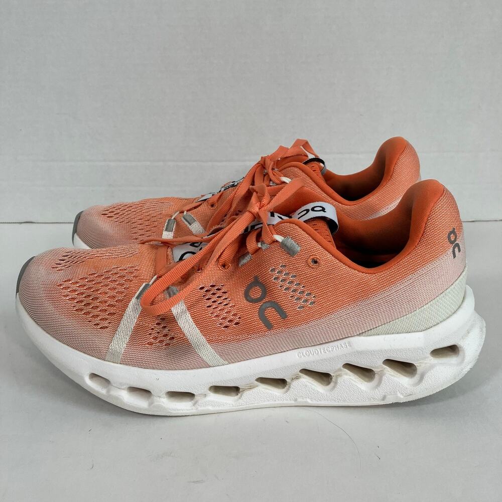 ON Cloud Cloudsurfer Women’s 9 Flame/white Orange Running Shoes